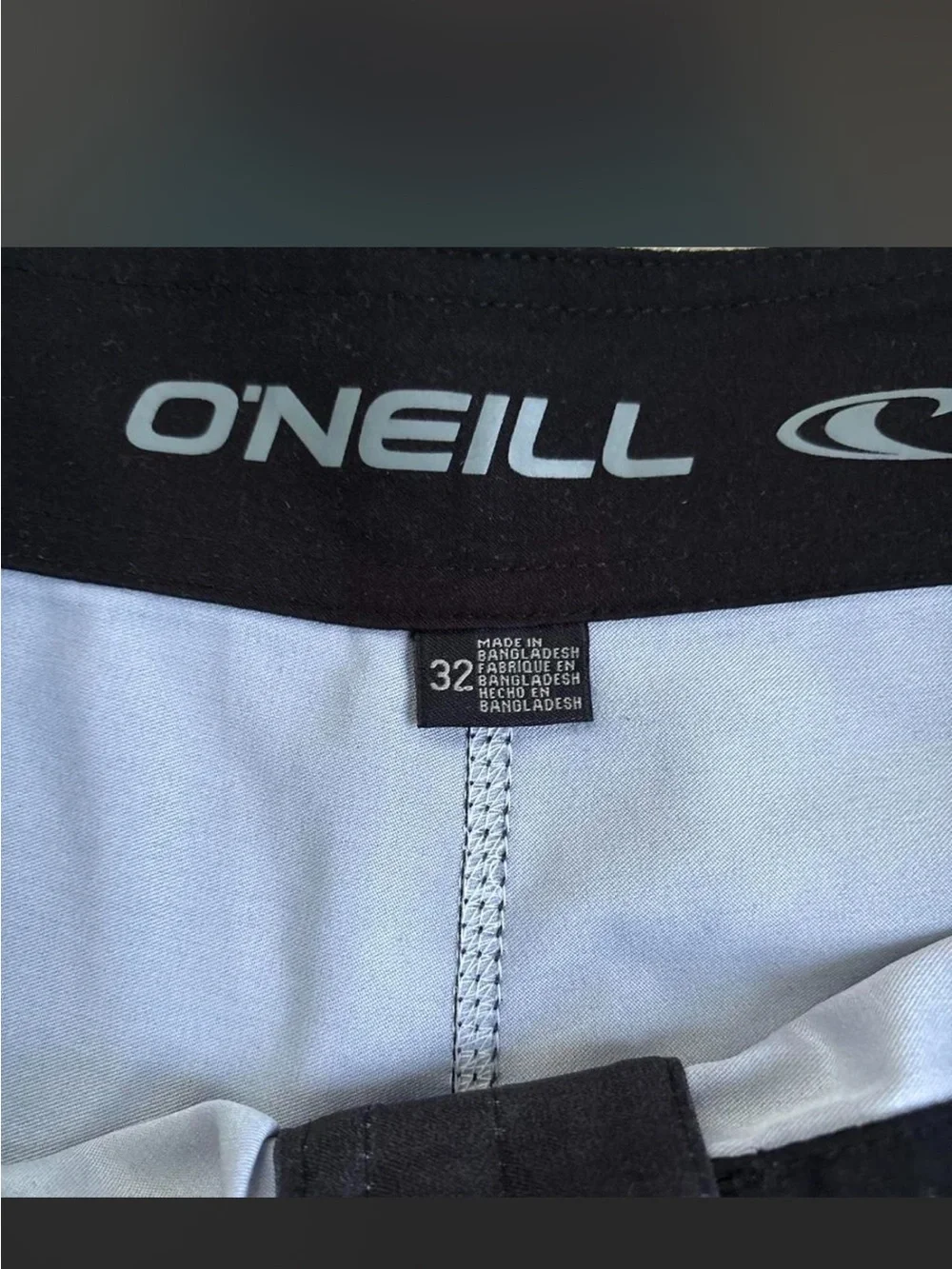 O'Neill Black and Mint Striped Men's Hybrid Shorts